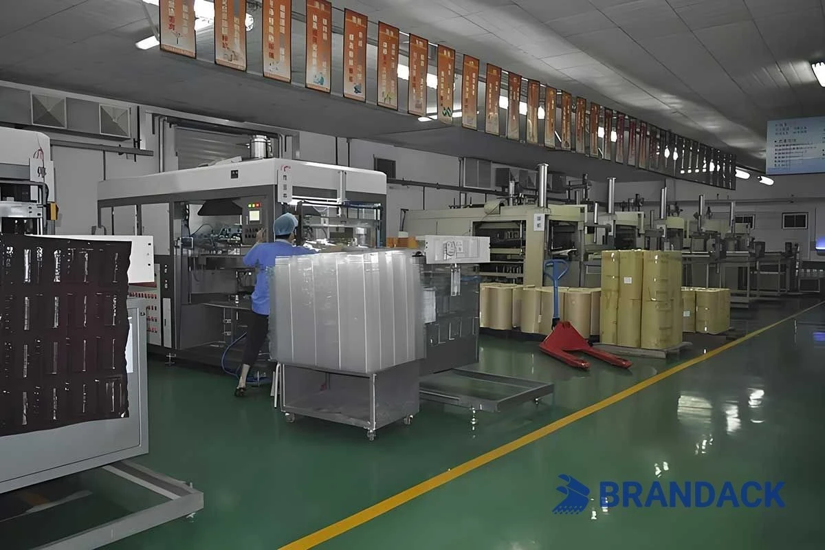 Equipamento de embalagem blister para alimentos para viagem