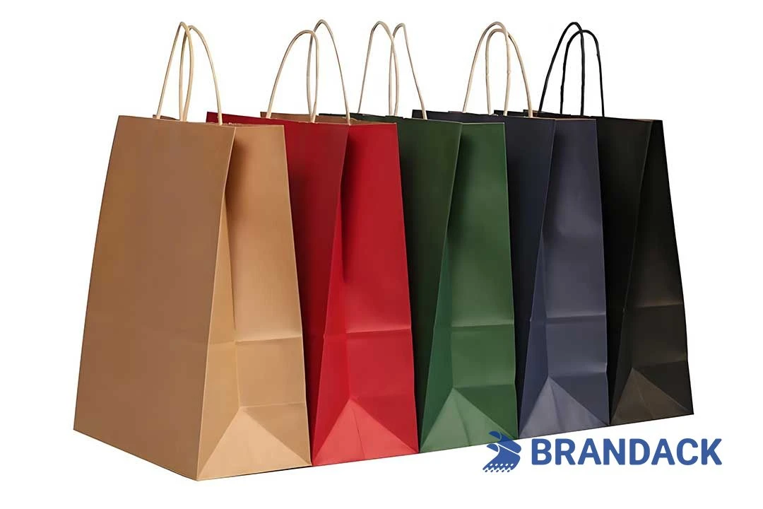Saco de compras de papel personalizado - Sacos de compras de marca sob medida