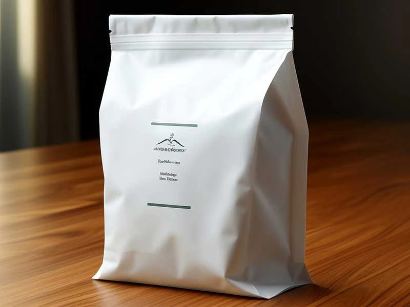 Bolsas de embalagem de caf&eacute; personalizadas, sacos de caf&eacute; recicl&aacute;veis em sacos de caf&eacute; com z&iacute;per branco e reutiliz&aacute;veis